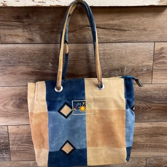 Ladies Large Tote Bag, Puerto Vallarta Embroidered Emblem - Picture 2 of 9